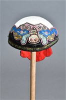 藏品(貼花彩繡蝙蝠紋短圈童帽)的圖片