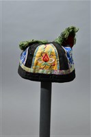 藏品(彩繡花卉紋碗帽)的圖片