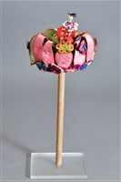 藏品(彩繡蓮生童子紋短圈童帽)的圖片