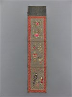 藏品(鋪金地彩繡四愛四癡紋條幅(太白醉酒))的圖片