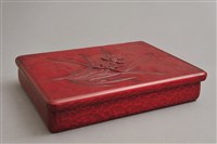 藏品(鎌倉雕蘭花紋文具盒)的圖片