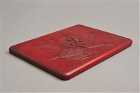 藏品(鎌倉雕蘭花紋文具盒(盒蓋))的圖片