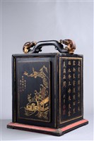 藏品(黑漆描金書提箱)的圖片