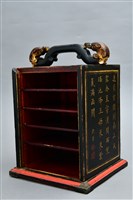 藏品(黑漆描金書提箱(箱體))的圖片