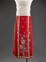 藏品(紅地盤金彩繡牡丹紋馬面裙)的圖片