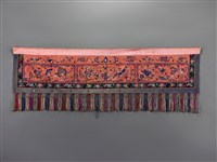 藏品(朱地彩繡花鳥紋帳簾)的圖片