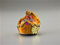 藏品(布袋戲偶帽(黃地僧帽))的圖片