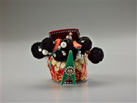 藏品(布袋戲偶帽(紅地南戰))的圖片