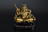 藏品(鎏金藏傳財神坐像)的圖片