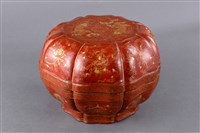 藏品(朱漆描金暗八仙紋菱花形盒)的圖片