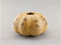 藏品(仿鳴遠款段泥紫砂瓜形水注(壺身))的圖片