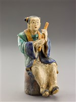 藏品(傳統音樂坐部伎人物塑像(洞簫))的圖片