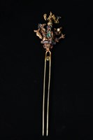 藏品(鎏金嵌陶觀音釵)的圖片