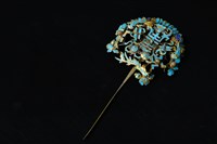 藏品(銀鎏金點翠壽字紋簪)的圖片