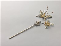 藏品(鎏金點翠蝶戀花簪)的圖片
