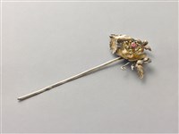 藏品(鎏金嵌料花簪)的圖片