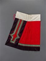 藏品(紅地緹花魚鱗百褶裙(左))的圖片