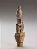 藏品(印尼蘇門答臘島巴塔克族獸骨罐(罐蓋))的圖片