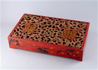 藏品(朱漆描金雙喜龍紋方盒)的圖片