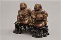 藏品(脫胎褐漆和合二仙)的圖片