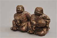 藏品(脫胎褐漆和合二仙)的圖片