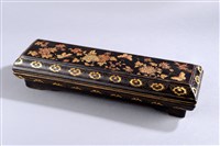 藏品(黑漆描金百花如意紋長方盒)的圖片