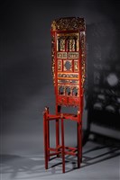 藏品(朱漆雕花洗手架)的圖片