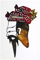 藏品(皮影戲偶頭-末(戴冠帽))的圖片