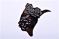 藏品(皮影戲偶頭-淨(戴冠帽))的圖片