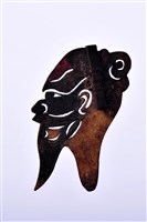 藏品(皮影戲偶頭-淨(黑鬚無巾頭))的圖片