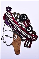 藏品(皮影戲偶頭-武旦)的圖片