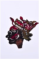 藏品(皮影戲偶頭-淨(戴冠帽))的圖片