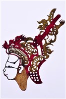 藏品(皮影戲偶頭-武生(戴帥盔))的圖片