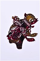 藏品(皮影戲偶頭-淨(戴冠帽))的圖片