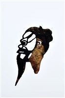 藏品(皮影戲偶頭-淨(黑鬚無巾頭))的圖片