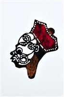 藏品(皮影戲偶頭-淨(戴軟帽))的圖片