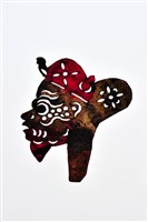 藏品(皮影戲偶頭-淨(紅鬚戴帽))的圖片