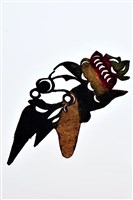 藏品(皮影戲偶頭-淨(黑鬚戴冠))的圖片