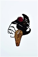 藏品(皮影戲偶頭-老旦)的圖片