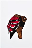 藏品(皮影戲偶頭-淨(黑鬚無巾頭))的圖片