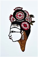 藏品(皮影戲偶頭-小旦)的圖片