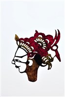 藏品(皮影戲偶頭-武生(戴盔))的圖片