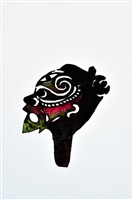 藏品(皮影戲偶頭-淨(綠鬚無巾頭))的圖片