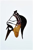 藏品(皮影戲偶頭-末(戴冠額垂長髮))的圖片