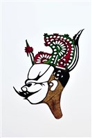 藏品(皮影戲偶頭-武丑(戴軟帽))的圖片