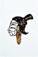 藏品(皮影戲偶頭-老旦)的圖片