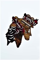 藏品(皮影戲偶頭-淨(短黑鬚戴冠帽))的圖片