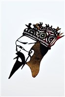 藏品(皮影戲偶頭-末(戴冠帽))的圖片