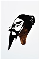 藏品(皮影戲偶頭-淨(黑鬚無巾頭))的圖片