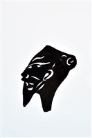 藏品(皮影戲偶頭-淨(黑鬚無巾頭))的圖片